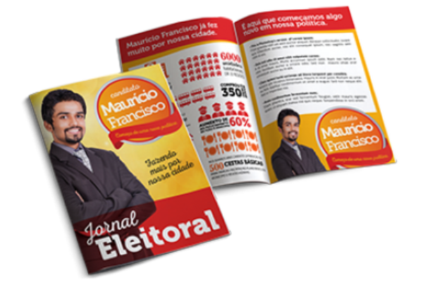 Jornal e folder eleitoral para campanhas em Fortaleza